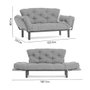 Atelier Del Sofa Nitta Sofá-Cama de 2 Plazas Burdeos